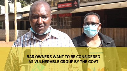 Bar owners to be considered as vunerable group by the govt