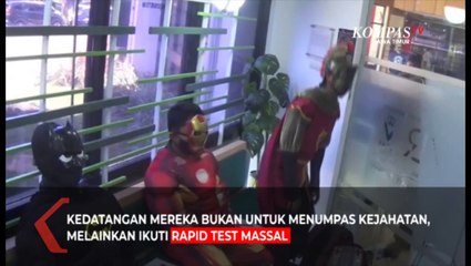 Ketika Superhero Ikut Rapid Test Massal Di Surabaya