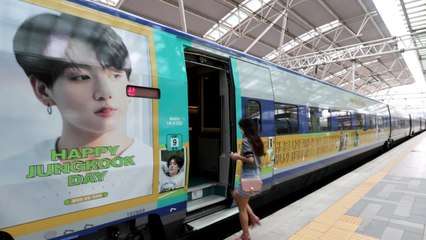 'BTS 정국 열차' 달린다'... KTX, 16년 만에 전면 광고 / YTN