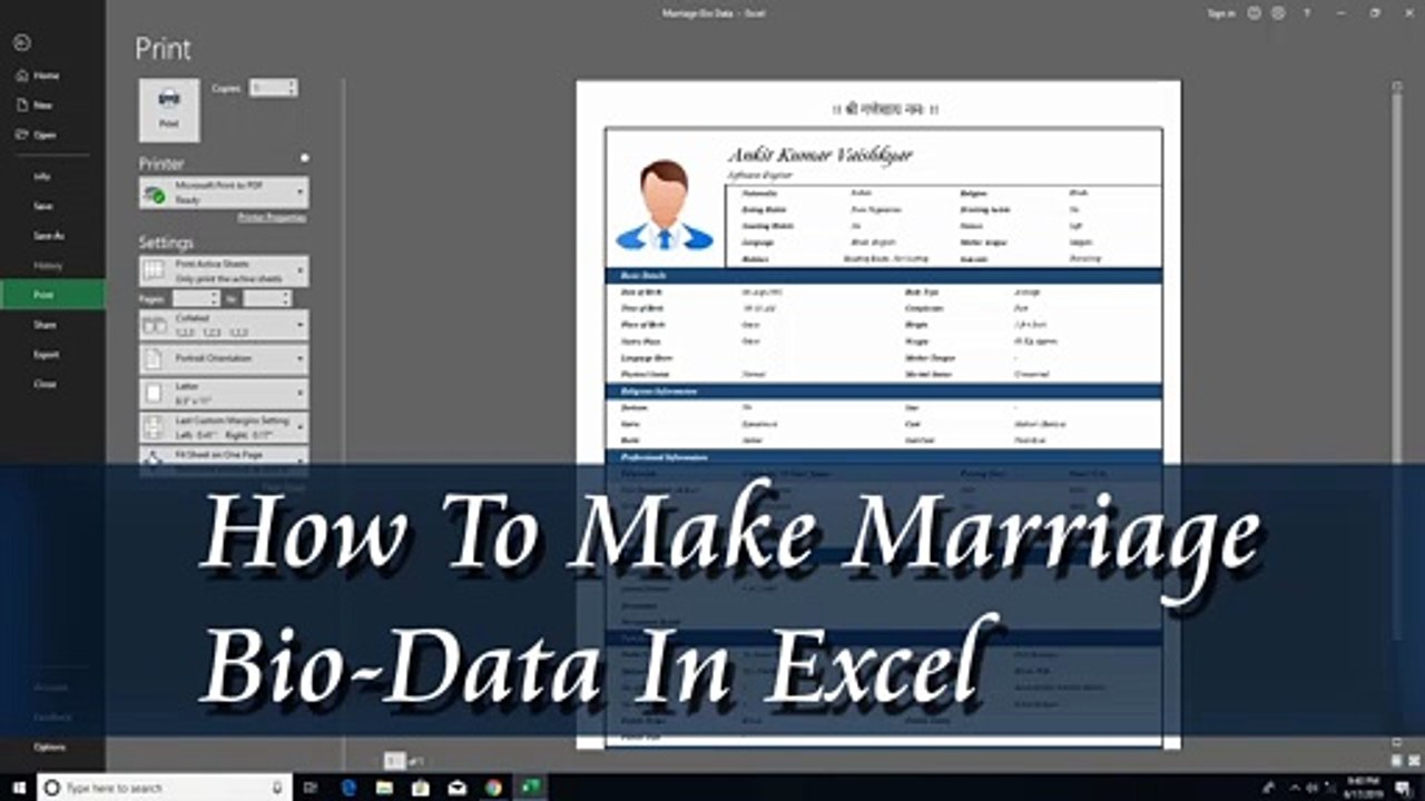 Marriage Biodata | How to Make Marriage Bio Data