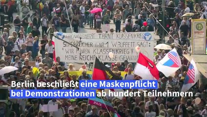 Download Video: Berlin beschließt Maskenpflicht bei Demos ab 100 Teilnehmern