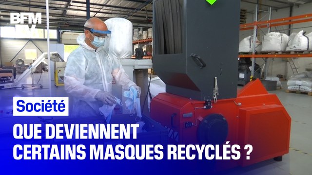 Que deviennent certains masques recyclés ?