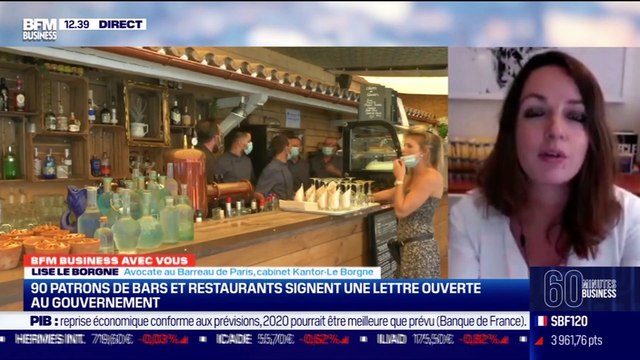 BFM Business avec vous : 90 patrons de bars et restaurants signent une lettre ouverte au gouvernement, par Loraine Goumot - 28/08