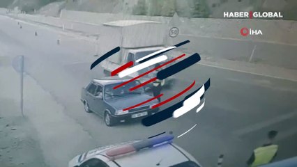 İnanılmaz görüntü! Jandarma ölümden döndü