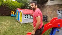 ÖYKÜ and DAD Play hide and Seek, home door is key, fun kid video Oyuncak Avı