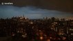 Timelapse captures moment New York City skyline is engulfed by thunderstorm