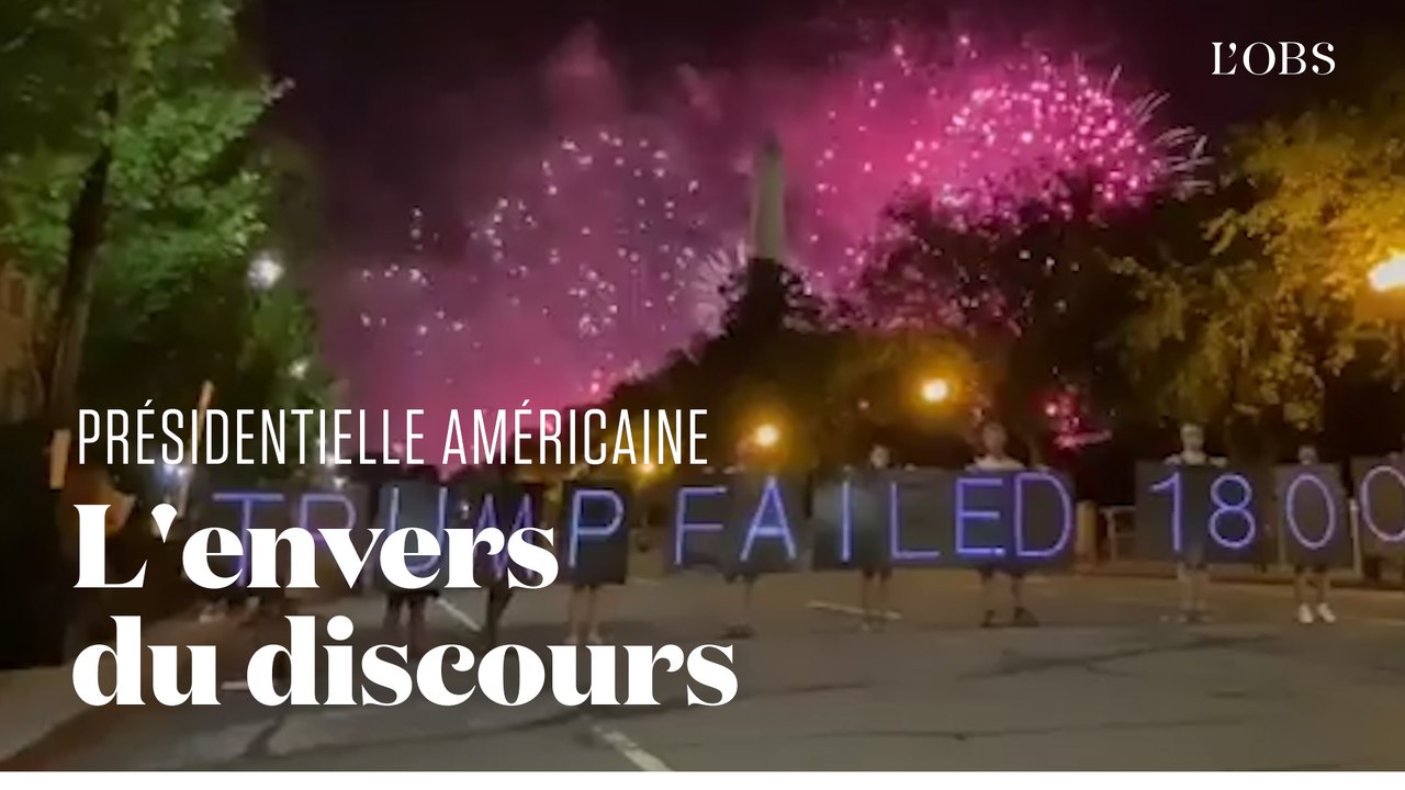 Pendant le discours de Donald Trump, l'ambiance très mouvementée devant la Maison-Blanche