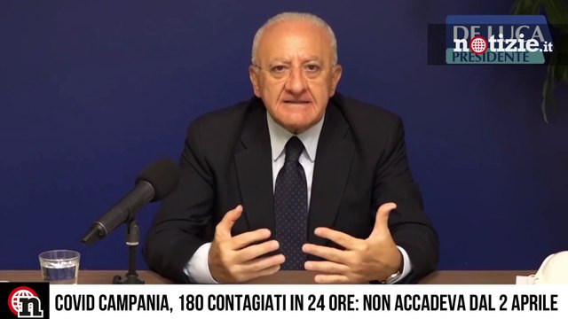 Coronavirus in Campania, 180 contagiati in 24 ore: De Luca Ecco come agiremo