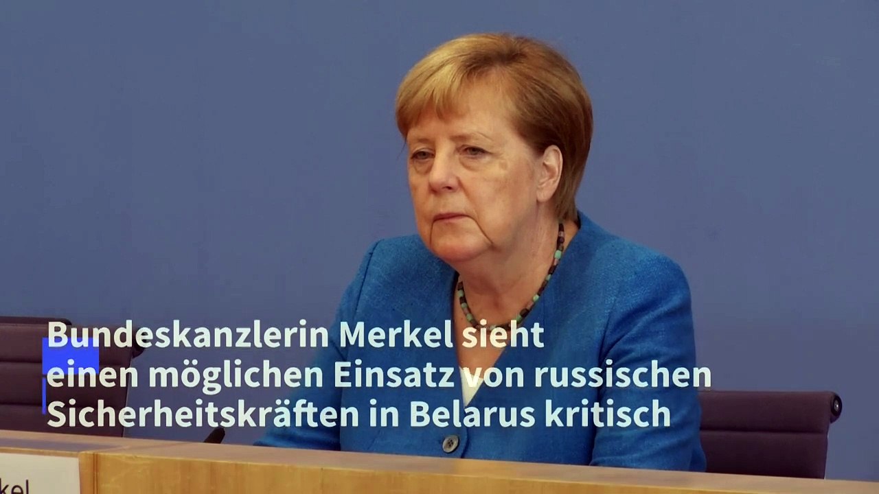 Merkel warnt Russland vor Einmischung in Belarus