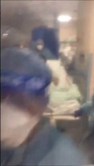 Katherine Millbank leaves the intensive care unit at Aylesbury’s Stoke Mandeville Hospital