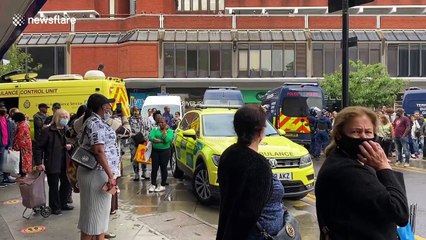 Heavy police presence outside north London shopping centre