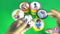 Disney Princess Play Doh Eggs Frozen Elsa Rapunzel Tiana Cinderella Toy Surprises - Toyz collector