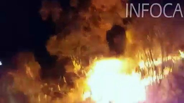 Siguen activos cinco focos en el perímetro del fuego de Almonaster