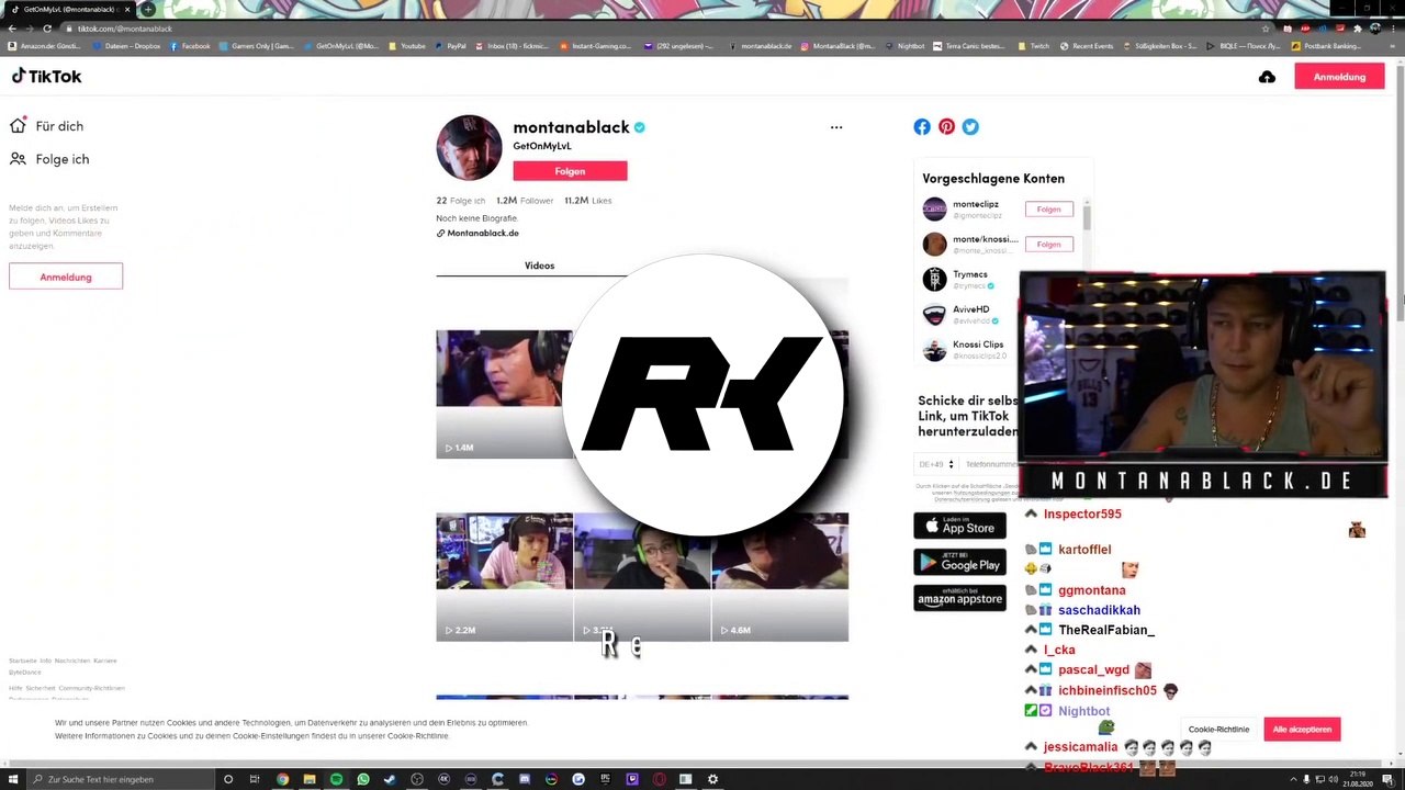 Monte guckt LIVE TikToks! |Reaktion auf lustige Clips | MontanaBlack Reaktion