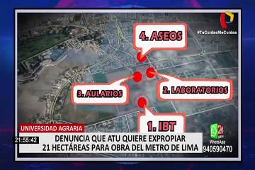 Universidad Agraria en contra de que ATU expropie terrenos para obra del Metro de Lima