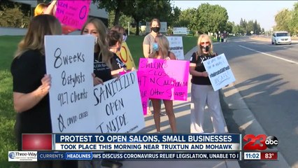 Protest to open salons, small businesses in Bakersfield