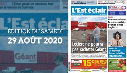 L'Est-Eclair : Sommaire de l’édition du samedi 29 août 2020