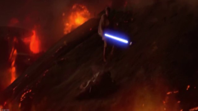 Obi Wan kills Anakin in mustafar