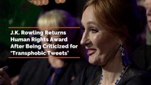 J.K. Rowling Returns Award