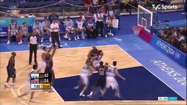 Argentina vs. Estados Unidos - Básquet Semifinales Atenas 2004
