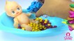 Learn Colors Baby Doll Bath Time M&M's Chocolate Candy - Toyz collector