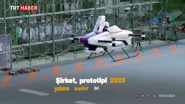 Japonya'da uçan arabanın ilk insanlı test sürüşü tamamlandı