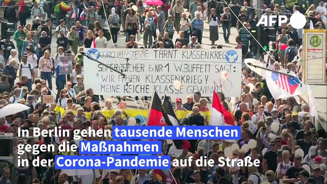 Tausende demonstrieren in Berlin gegen Corona-Maßnahmen - Abstandsregeln missachtet