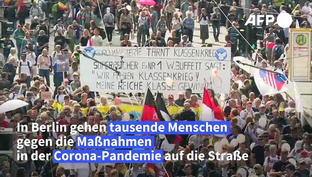 Tausende demonstrieren in Berlin gegen Corona-Maßnahmen - Abstandsregeln missachtet