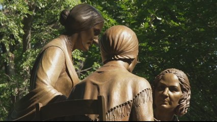 US statue honouring three women's rights pioneers unveiled