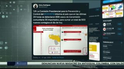 Venezuela: 933 nuevos contagios de la Covid-19 en el país