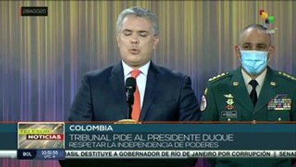 Colombia: tribunal pide a Duque respetar la división de poderes