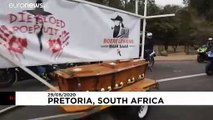 South African bikers protest against attacks on farmers
