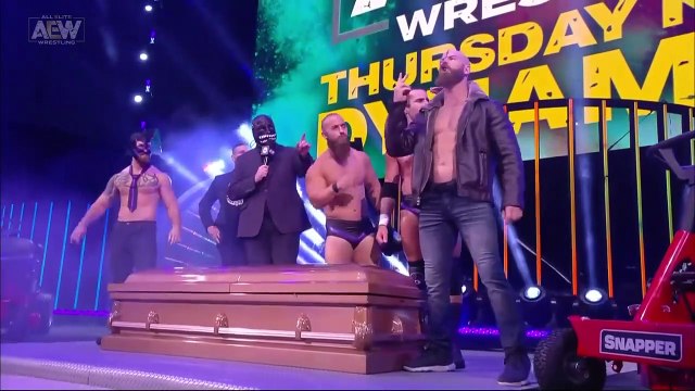 Dark Order segment + Young Bucks confronts Hangman Adam Page