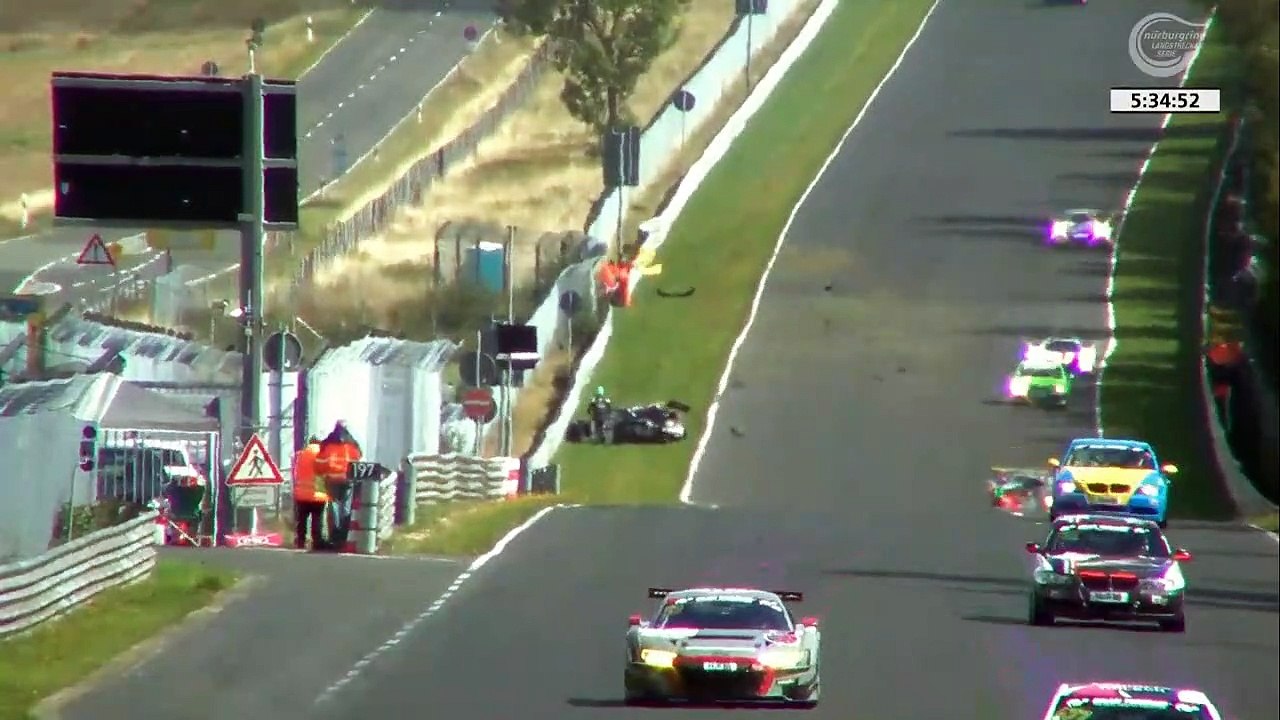 NES 2020 Nurburgring Race Assenheimer Huge Crash Rolls and Onboards