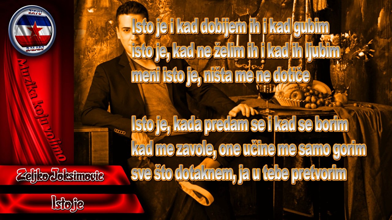 Zeljko Joksimovic - Isto je