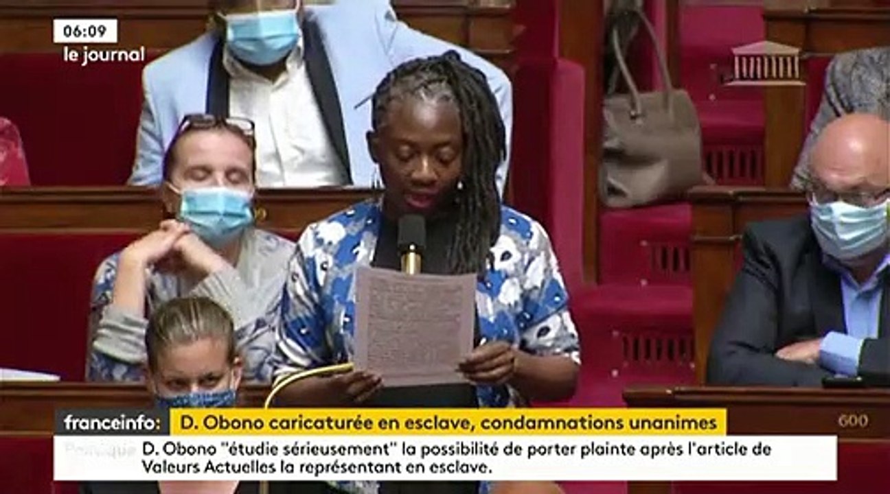 Valeurs Actuelles sous le feu des critiques après le dessin de la député de Danielle Obono en esclave qui provoque une vive émotion
