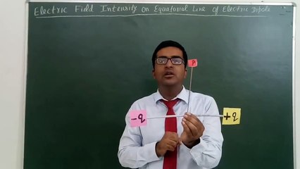 Electric field intensity due to equatoriall line of electric dipole lec no 13 class 12 physics