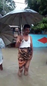 नदी उफान पर होने के कारण ग्राम लूनी में घरो में गुस्सा पानी