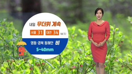 [날씨] 내일 무더위 계속...영동·경북 동해안 비 / YTN