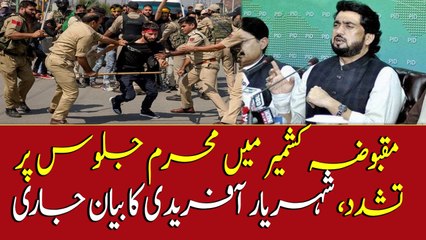 'Even Peaceful procession of Muharram isn't spared': Shehryar Afridi