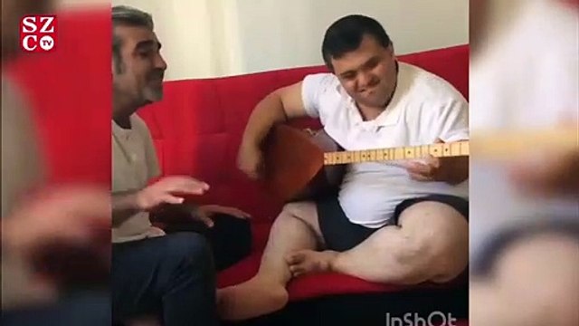 Down sendromlu Çağatay yine sosyal medyayı salladı
