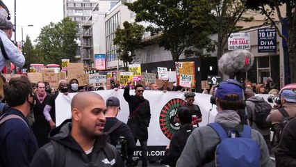 Scores join Black Lives Matter march in London