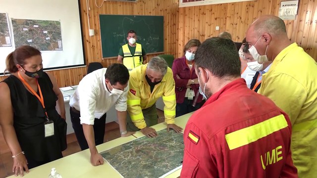 Moreno agradece la labor de todos los efectivos en el incendio de Almonaster la Real