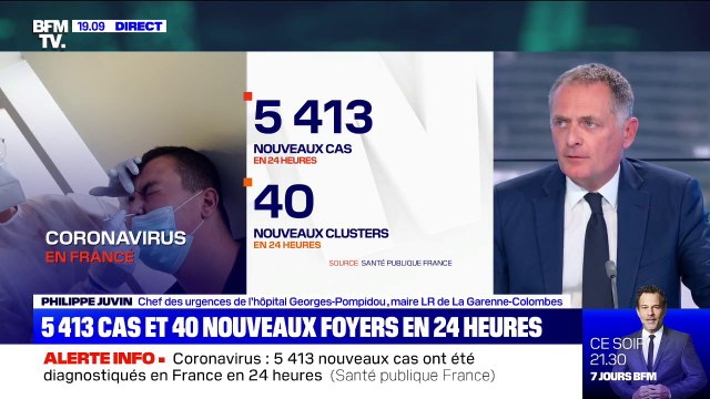 Philippe Juvin sur l'épidémie: Ça monte mais ce n'est pas comparable à la situation du mois de mars