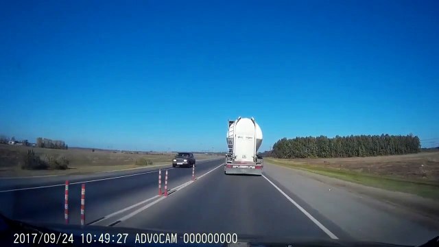 Un chauffeur routier refuse de se laisser doubler