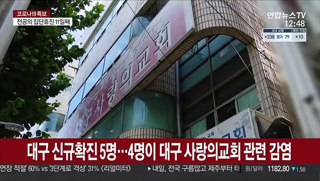 대구 신규확진 5명…4명이 대구 사랑의교회 관련 감염