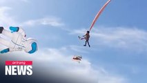 Girl miraculously unharmed after being thrown into sky by kite in Taiwan
