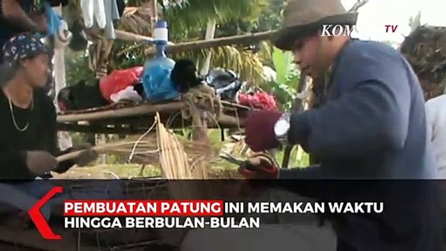 Seniman di Bali Kolaborasi Bangun Patung Ilalang