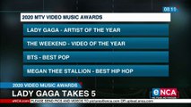 Lady Gaga takes 5 MTV Video Music Awards