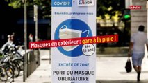 Masques en extérieur : gare à la pluie !